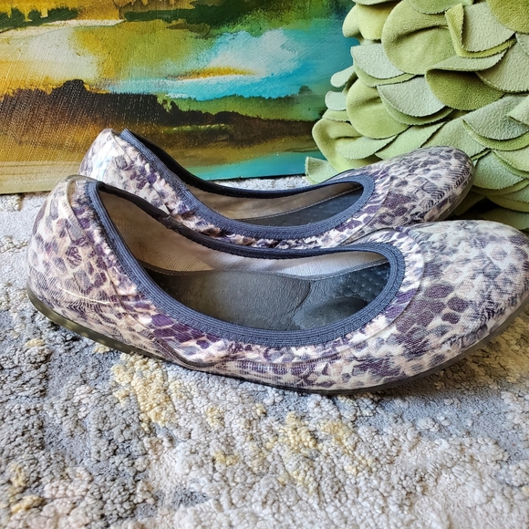 JA-VIE Snake Print Jelly Flat Shoes - Picture 2 of 13